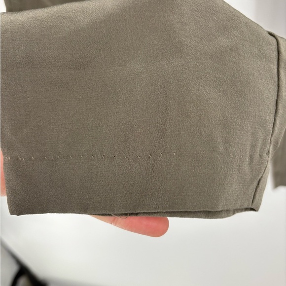 Stone cold fox trousers 100% silk green harem cropped work pants size xs/small - Picture 7 of 16